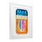 Stupell Industries Blue & Orange Canned Sardines Framed Print Under Glass, design by Lil' Rue